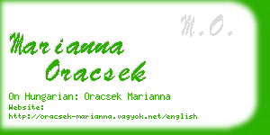 marianna oracsek business card